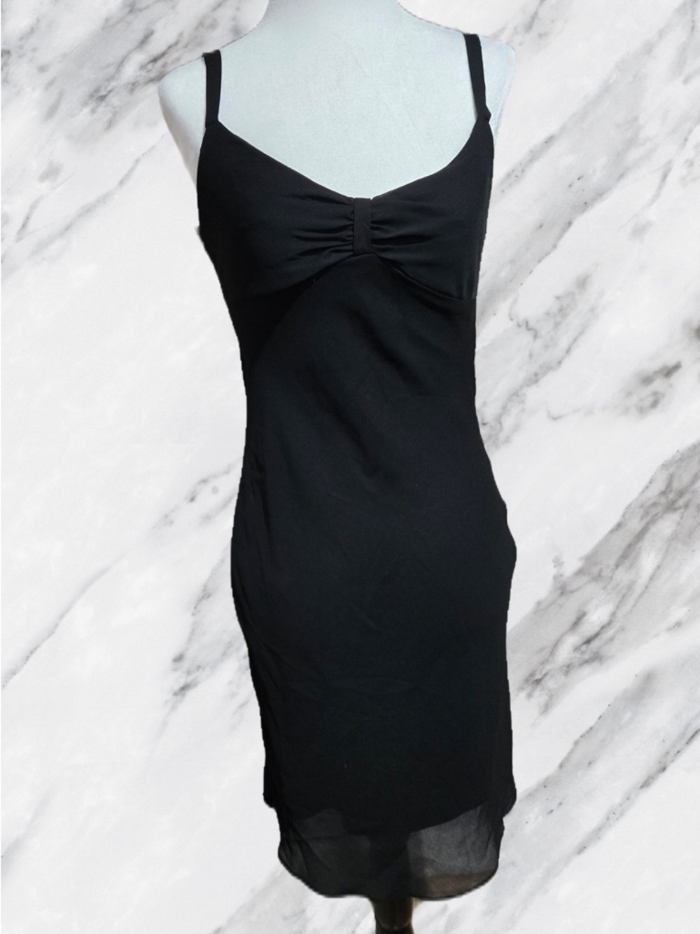 Jump Black Slip Midi Dress with Spaghetti Straps